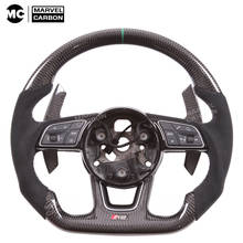 Custom Steering Wheel  RS4 RS6 RS5 S4 S5 S6 Carbon Fiber for  Audi S1、S3、S4、S5、S6、S7、S8 Paddle Shift 2024 - buy cheap