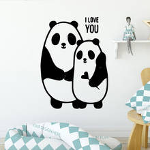 Pegatinas de pared impermeables para sala de estar, arte decorativo de panda de belleza para habitación de niños, decoración de guardería 2024 - compra barato