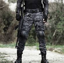 Pantalones tácticos de camuflaje para hombre, ropa militar con rodillera, SWAT, ejército, Airsoft, cazador, trabajo de campo, combate, Woodland 2024 - compra barato