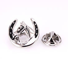 Broche de alta calidad para hombre, insignia de solapa, broche de caballo, broche de camisa de boda para hombre, Pin de joyería de marca 2024 - compra barato