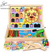 Juguetes Montessori de madera para niños, juguetes educativos de matemáticas, palitos de contador de números, caja de madera para enseñanza de matemáticas 2024 - compra barato