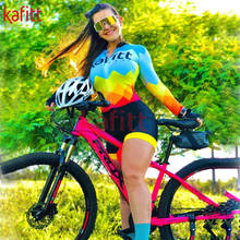 Kafitt-Jersey de Ciclismo profesional para mujer, traje de manga larga, mono de moda, sudadera, pantalones cortos de macaquinho para Ciclismo femenino 2024 - compra barato