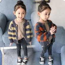 New Knitting Coat Winter Warm Girls Kids Toddler Teens Tops Clothes Children Cute Long Sleeve Outwear Single-Breasted Cardigan 2024 - buy cheap