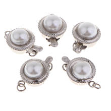 Fecho lagosta cor prata 5 peças, apertar botões fivela diy caixa de fecho para joias colar pulseira fabricação jóias achados 2024 - compre barato