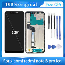 100% Tested LCD Display Touch Screen For Xiaomi Redmi Note 6 Pro Digitizer Frame Assembly For Redmi Note6 LCD 2280*1080 6.26inch 2024 - buy cheap