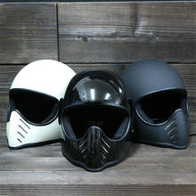 Capacetes retro da motocicleta, capacetes masculinos e femininos da motocicleta, capacetes da fibra de vidro, capacetes personalizados do estilo fora de estrada 2024 - compre barato