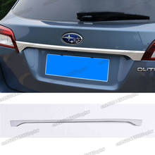 shiny silver car taildoor trunk chrome trims tail License plate trims for subaru outback 2015 2016 2017 2018 2019 2014 styling 2024 - buy cheap