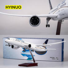 -Avión Boeing Dreamliner United Airpline 1/130, escala 787, 43cm, modelo de rueda ligera, tren de aterrizaje fundido a presión, Avión de resina 2024 - compra barato