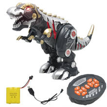 Dinosaurio teledirigido de juguete para niños, Robot inteligente de música ligera, dinosaurio tiranosaurio mecánico de guerra, dragón, dinosaurio, Robot de juguete 2024 - compra barato