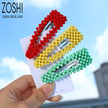 1piece Korea Candy Color Beads BB Hair Clip Snap Hair Pins Girls Sweet Simulated Pearl Hair Clips Jewelry Lady Child Barrette 2024 - buy cheap