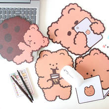 Cute Mouse Pad Office Accessories Cartoon Bear Biscuit Mat for Mouse Mice Kawaii Desk Pad Writing Desk Mats Laptop Mouse Mat 2024 - buy cheap