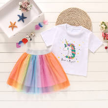 Thunderers-vestido de princesa para niña, ropa de fiesta de unicornio de dibujos animados, moda para bebé, 3Y-10Y 2024 - compra barato