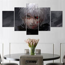 Japanese Anime Poster Tokyo Ghoul 5 Pieces Paintings On Canvas Modern Art Decorative Wall Pictures Home Decoration 2024 - buy cheap