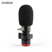 Andoer MIC06 Mini Plug-in Smartphone Microphone Mic 3.5mm TRRS Plug for Smartphone Video Recording Live Broadcast Online Singing 2024 - buy cheap