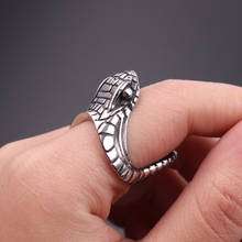 Кольцо мужское в стиле панк/змеи, обручальное кольцо в античном стиле с животным, коброй, винтажное ювелирное изделие в байкерском стиле, уличный Готический подарок для мальчика, размеры 8-13 2024 - купить недорого