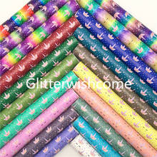 Glitterwishcome-tela de cuero sintético para lazos, láminas de piel sintética para lazos, tamaño A4, 21x29cm, GM892A 2024 - compra barato