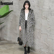 Nerazzurri Winter Colorful Warm Thick Fluffy faux fur coat women long sleeve Hooded Elegant Loose A Line Korean fashion 2021 2024 - buy cheap