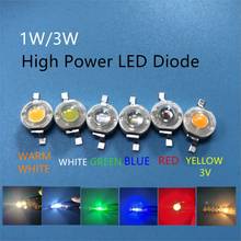 Bombilla LED de alta potencia, 10 unidades, 1W, 3W, diodos SMD, Chip LED de 110-120LM para luz descendente de punto de 3W-18W, blanco frío cálido, verde, azul 2024 - compra barato