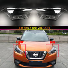 Car Transparent Headlamp Lens Glass Shell Lamp Lampshade Headlight Cover For Nissan Kicks 2017 2018 2019 Auto Light Caps 2024 - buy cheap