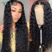 Water Wave 4x4 Lace Closure Human Hair Wigs 180% Indian Wet And Wavy Lace Closure Wigs For Women Remy Human Hair Closure Wig 2024 - buy cheap