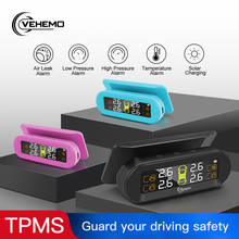 Vehemo Universal USB Wireless TPMS Tire Pressure Alarm External Sensor Black Color Tmps Gauge Anti-Explosion Car Electronics 2024 - buy cheap