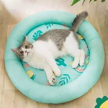 Dog Summer Cooling Mats Breathable Pet Dog Cat Sleeping Bed Self Cooling Mattress Washable House For Cat Puppy Cotton Kennel Mat 2024 - buy cheap