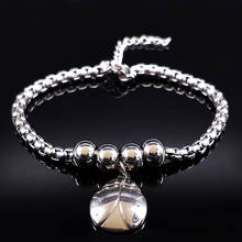 Stainless Steel Ladybug Charm Bracelet Women Silver Color Bracelets Bangles Gift Jewelry brazaletes acero inoxidable B17722S05 2024 - buy cheap