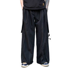 New Japan Style Functional Straight Men's Wide Leg Pants Fashon Casual Trousers 2024 - buy cheap