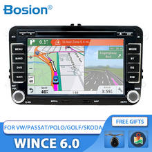 Bosion 2 din Car Radio Multimedia Player GPS for Volkswagen VW Passat B7 B6 Golf Touran Polo Jetta SEAT Skoda free camera BT FM 2024 - buy cheap