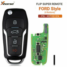 KEYECU-supercontrol remoto Universal para Ford, compatible con todo tipo de ID 4D/4E/4C/8C/8A/48/8E, Chip XEFO01EN, versión en inglés 2024 - compra barato