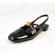 Sandálias femininas de verão da moda, sapatos de salto baixo, moda, cor pura, sandálias casuais, simples, para mulheres, dropshipping 2024 - compre barato