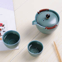 New Ceramics style Travel tea set Include 1 Pot 2 Cup,kung fu gaiwan teapot teacup, personal office travel portable Teaware 2024 - buy cheap