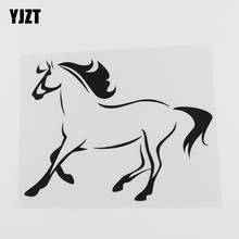 YJZT см x см Виниловая наклейка на автомобиль бегущая лошадь ферма животные черная/Серебристая 8A-0133 2024 - купить недорого