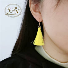 2021 Trend Hot Sale Gift for Girl Women Charming New Style Light Vintage Bright Yellow Orange Color Tassel Fashion Drop Earrings 2024 - buy cheap