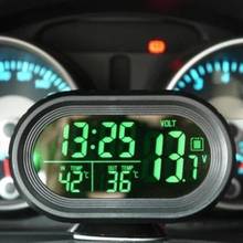 Digital Car Clock Thermometer Voltmeter Automobile LED Lighted Dual Temperature Gauge Voltmeter Voltage Tester 2024 - buy cheap