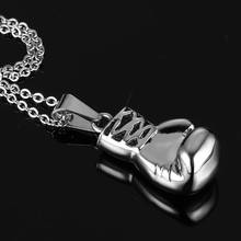 Men Hip Hop Stainless Steel Men Pendant Necklace Mini Boxing Glove Charm Fitness Gym Necklace Vintage Jewelry Boyfriend Gifts 2024 - buy cheap