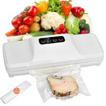 Máquina de embalagem automática a vácuo, selador a vácuo de 160w para alimentos, com 10 sacolas, o melhor empacotador a vácuo, ferramenta de cozinha 2024 - compre barato