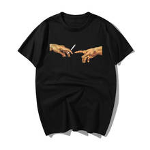 Engraçado michelangelo genesis t camisas dos homens harajuku camiseta masculina impressão hip hop camiseta de algodão streetwear casual camiseta homme topos 2024 - compre barato