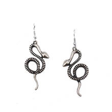 Snake Drop Earrings For Women Dark Punk Gothic Style Ancient Silver Color Death Note Simple personality Jewelry Wholesale 2024 - buy cheap