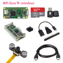 Оригинальный Raspberry Pi Zero W с камерой ночного видения 5 Мп 1080P акриловый чехол GPIO Header алюминиевый радиатор для Raspberry Pi 0 W 2024 - купить недорого