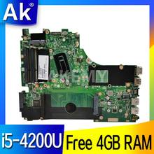Akemy X750JB motherboard Para For Asus X750 X750J X750JN K750JB K750JN laptop motherboard 100% i5-4200U frete 4GB-RAM Dissipador de Calor 2024 - compre barato