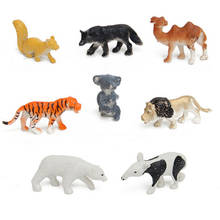 16Pcs Children Animal Model Tiger/lion/camel/polar bear/dog Set Plastic Multi-Colored Developmental Wild Animal Figures Toys 2024 - buy cheap