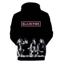 Модные уличные толстовки унисекс с 3D принтом Kpop черные розовые женские мужские толстовки с капюшоном Куртка Пуловер Пальто 2024 - купить недорого