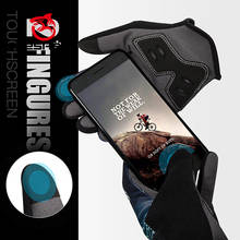 Luvas de ciclismo queshark masculinas e femininas, luvas de dedos completos com tela sensível ao toque de 5cm, respirável e antiderrapante para bicicleta de estrada e de equitação 2024 - compre barato