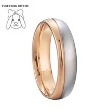 two tone western style wedding ring men marriage alliances jewelry rose gold filled rings without stones women big size 2024 - buy cheap