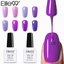 Полуперманентный Гель-лак Elite99 фиолетового цвета для ногтей, УФ-Гель-лак для дизайна ногтей с эмалью 2022 - купить недорого