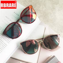RBRARE Round Meatl Sunglasses Women 2021 Luxury Brand Oversized Sunglasses Retro Gradient Mirror Sun Glasses Vintage Oculos Pink 2024 - buy cheap