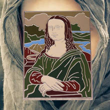 Mona Lisa Painting Brooch great painting enamel pin art artist Badge friends unisex gift 2024 - buy cheap