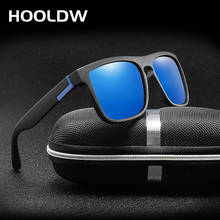 HOOLDW классические поляризационные солнцезащитные очки для мужчин и женщин фирменный дизайн для вождения квадратная оправа солнцезащитные очки мужские очки UV400 Gafas De Sol 2024 - купить недорого