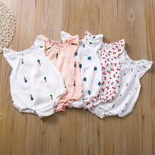 5 Style Newborn Baby Girl Boys Bodysuits Flying Sleeve Cactus-Radish Print Jumpsuit 2024 - buy cheap